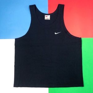 Vintage 90s  Nike Navy Blue Tank Top Size Large
